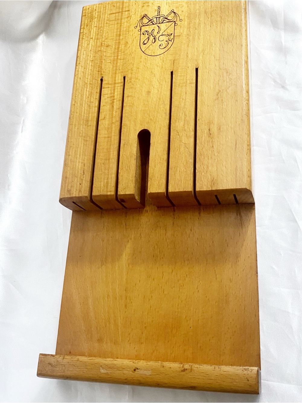 Washing Forge Vintage Hanging Knife Block 8 Slots Solid Wood 15.5” x 7.5” x 1.5”